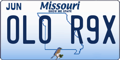 MO license plate OL0R9X