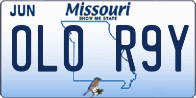 MO license plate OL0R9Y