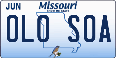MO license plate OL0S0A