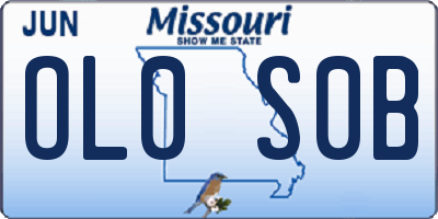 MO license plate OL0S0B