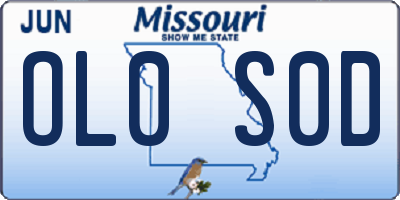 MO license plate OL0S0D