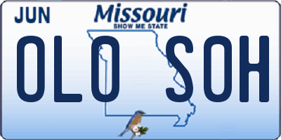 MO license plate OL0S0H