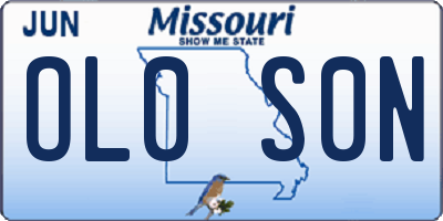 MO license plate OL0S0N