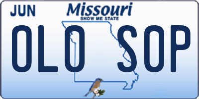 MO license plate OL0S0P