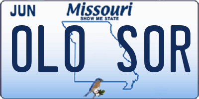 MO license plate OL0S0R