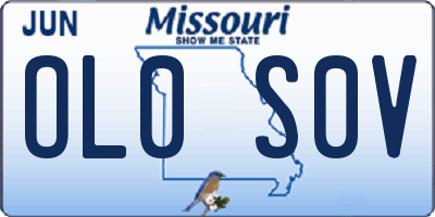 MO license plate OL0S0V
