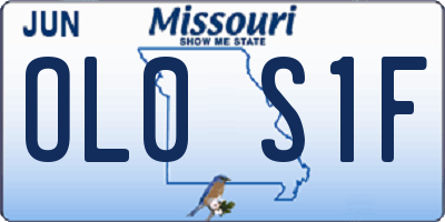 MO license plate OL0S1F