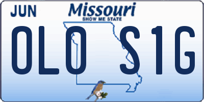 MO license plate OL0S1G