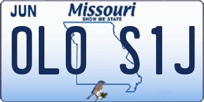 MO license plate OL0S1J
