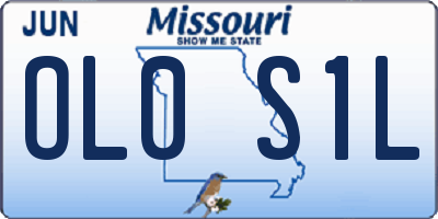 MO license plate OL0S1L