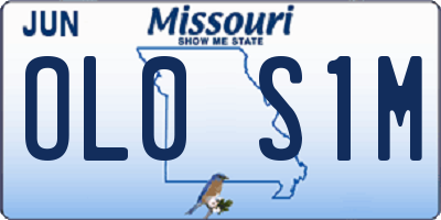 MO license plate OL0S1M