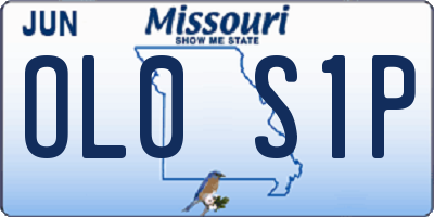 MO license plate OL0S1P