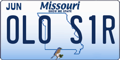 MO license plate OL0S1R