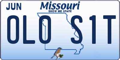 MO license plate OL0S1T