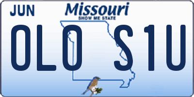 MO license plate OL0S1U
