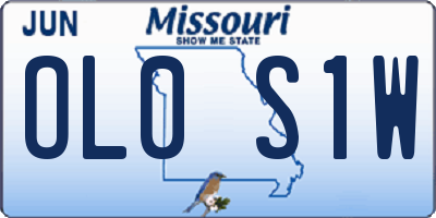MO license plate OL0S1W