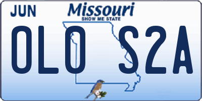MO license plate OL0S2A