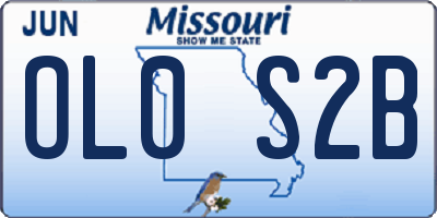 MO license plate OL0S2B