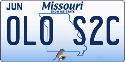 MO license plate OL0S2C