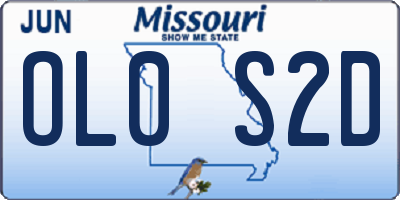 MO license plate OL0S2D