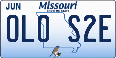 MO license plate OL0S2E