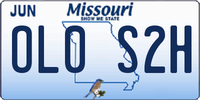 MO license plate OL0S2H