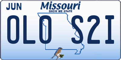 MO license plate OL0S2I
