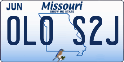 MO license plate OL0S2J