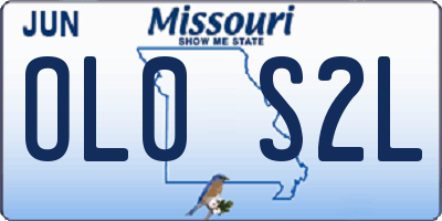 MO license plate OL0S2L