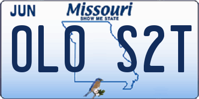 MO license plate OL0S2T