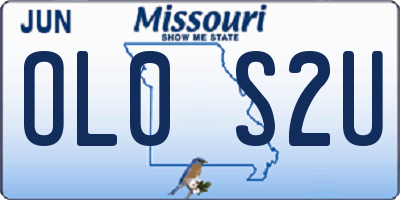 MO license plate OL0S2U