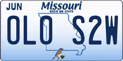 MO license plate OL0S2W