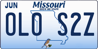 MO license plate OL0S2Z