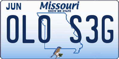 MO license plate OL0S3G