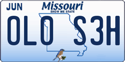 MO license plate OL0S3H