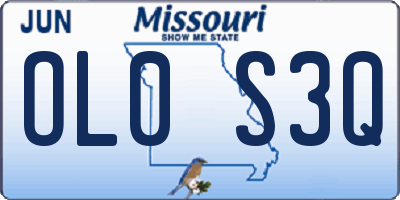 MO license plate OL0S3Q