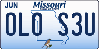 MO license plate OL0S3U