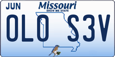 MO license plate OL0S3V