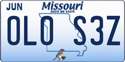 MO license plate OL0S3Z