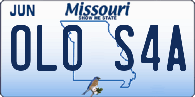 MO license plate OL0S4A