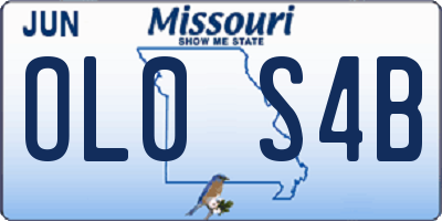 MO license plate OL0S4B