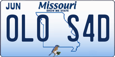 MO license plate OL0S4D