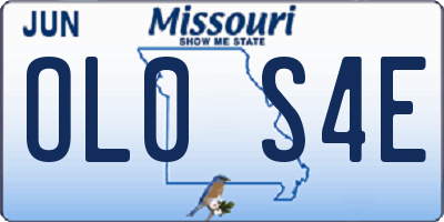 MO license plate OL0S4E