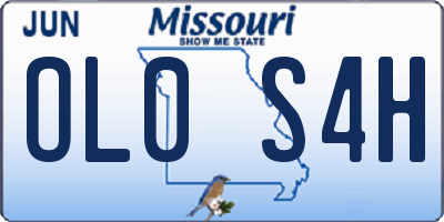 MO license plate OL0S4H