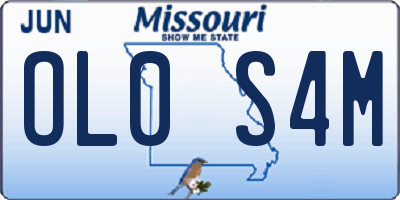 MO license plate OL0S4M