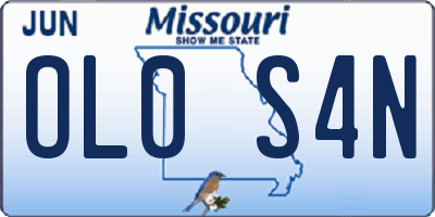 MO license plate OL0S4N
