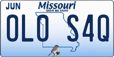 MO license plate OL0S4Q
