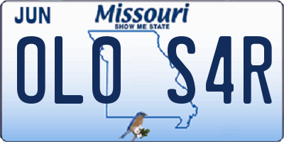 MO license plate OL0S4R