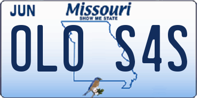 MO license plate OL0S4S