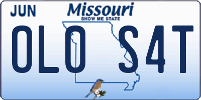 MO license plate OL0S4T